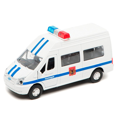 Металлическая инерционная машинка Ford Transit Полиция Технопарк SB-13-02-2